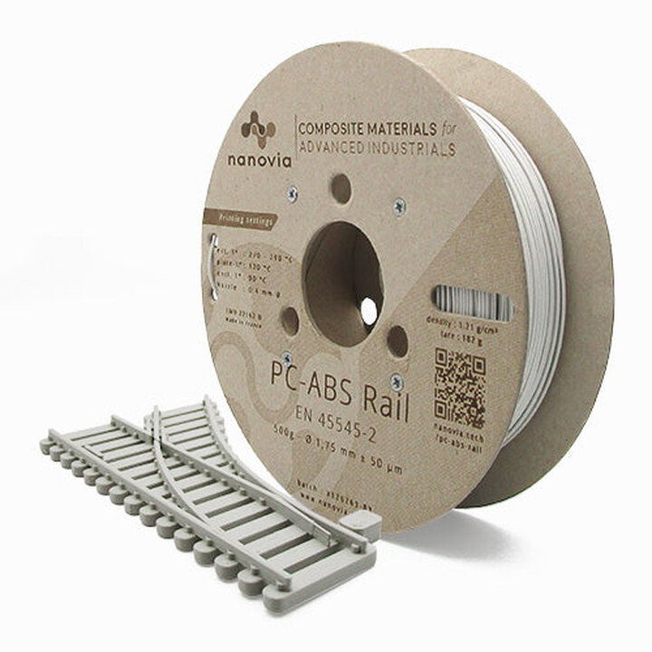 Nanovia - PC-ABS Rail - Gris - 1,75 mm - 500 g | Maison Drabiec