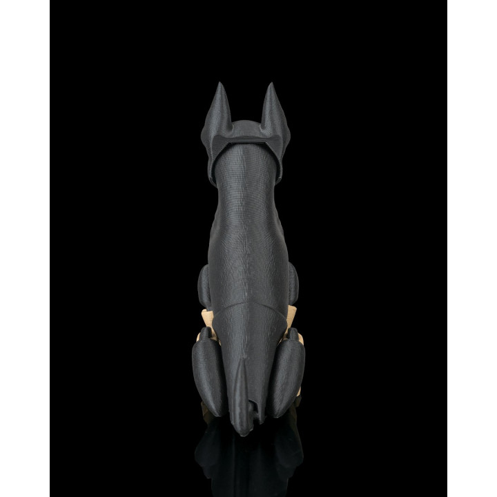 Axel Le Dobermann – Figurine Décorative Chibi Avec Os