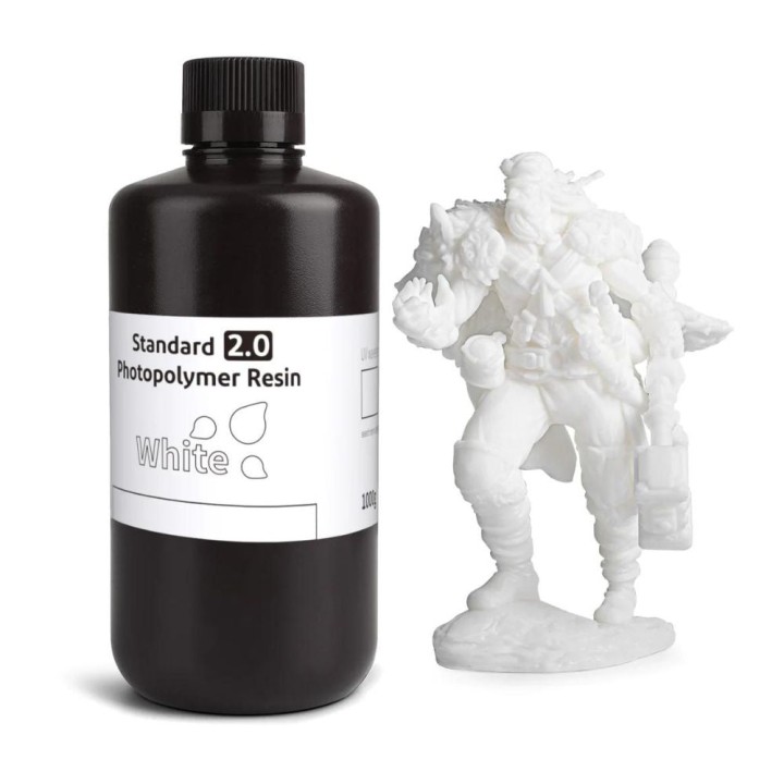 Elegoo - Résine UV Standard 2.0 - Blanc (White) - 1kg | Espace Maker