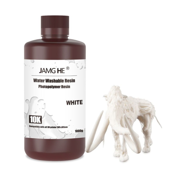 Jamg He - Résine UV Water Washable 10k - Blanc (White) - 1 kg | Espace