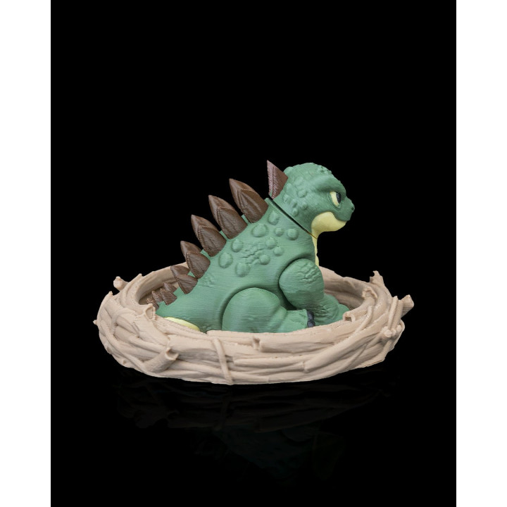Tiny Stego – Bébé Stégosaure Dans Son Nid & Son Œuf