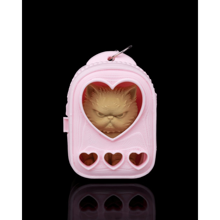 Porte-Clés Chat Persan Grognon Dans Son Sac À Dos – Sweetheart Pack