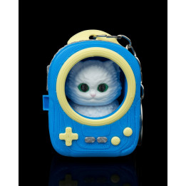 Porte-Clés Chat Angora Turc – Figurine Chat Dans Sac À Dos Gamer
