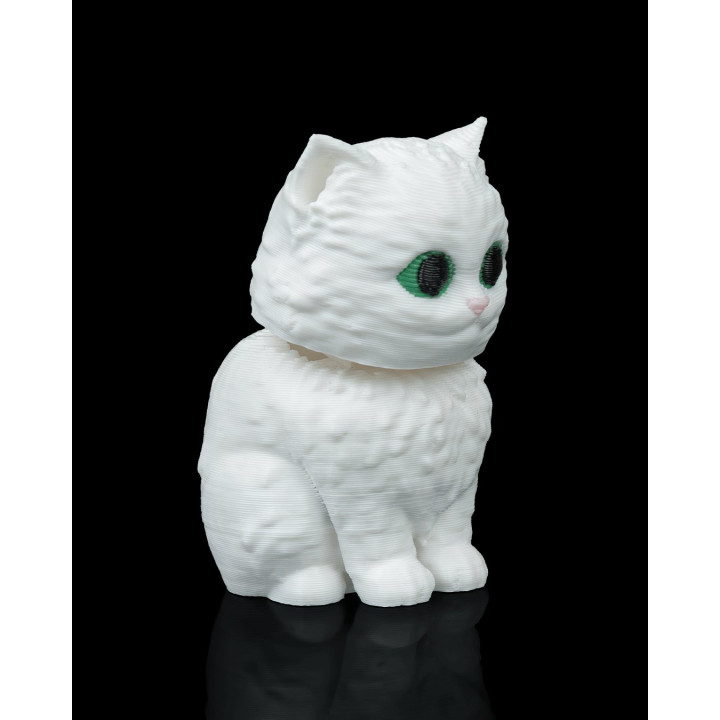 Porte-Clés Chat Angora Turc – Figurine Chat Dans Sac À Dos Gamer