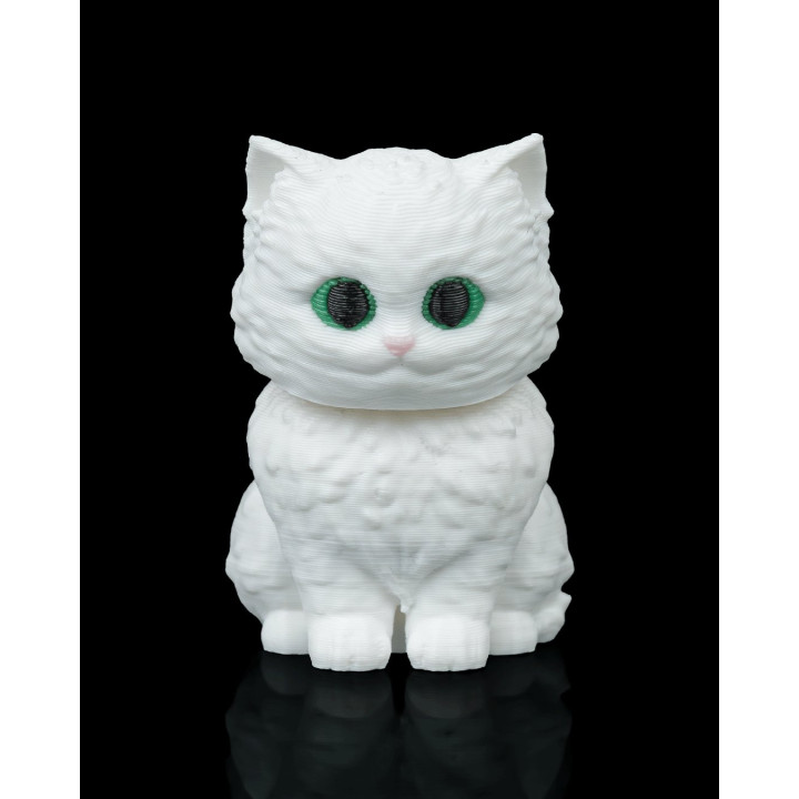 Porte-Clés Chat Angora Turc – Figurine Chat Dans Sac À Dos Gamer