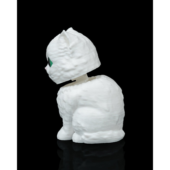 Porte-Clés Chat Angora Turc – Figurine Chat Dans Sac À Dos Gamer