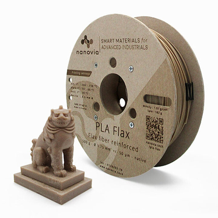 Nanovia - PLA FLAX Fibre de Lin - 1.75 mm - 500 g | Maison Drabie