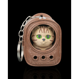 Porte-Clés Chat Tabby Dans Son Sac À Dos – Figurine Kawaii Urban