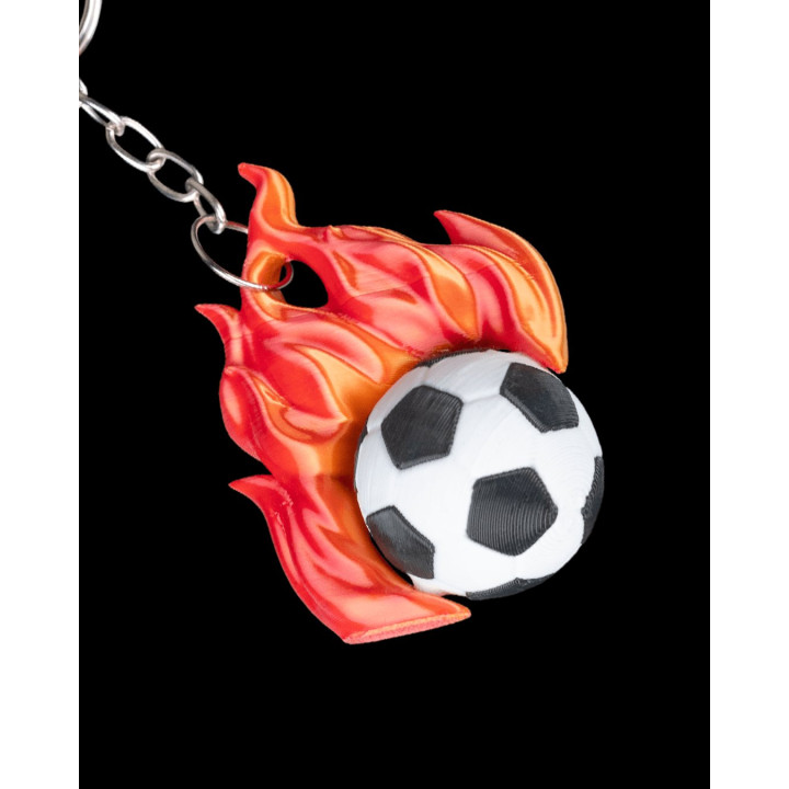 Hot Shot – Porte-Clés Fidget Ballon De Football En Flammes