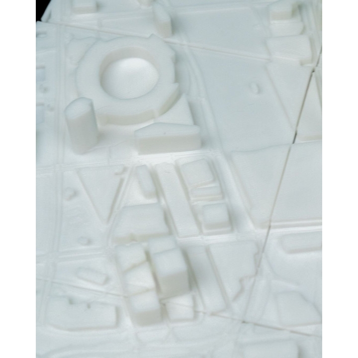 Carte 3D De Melbourne – Relief Urbain Encadré