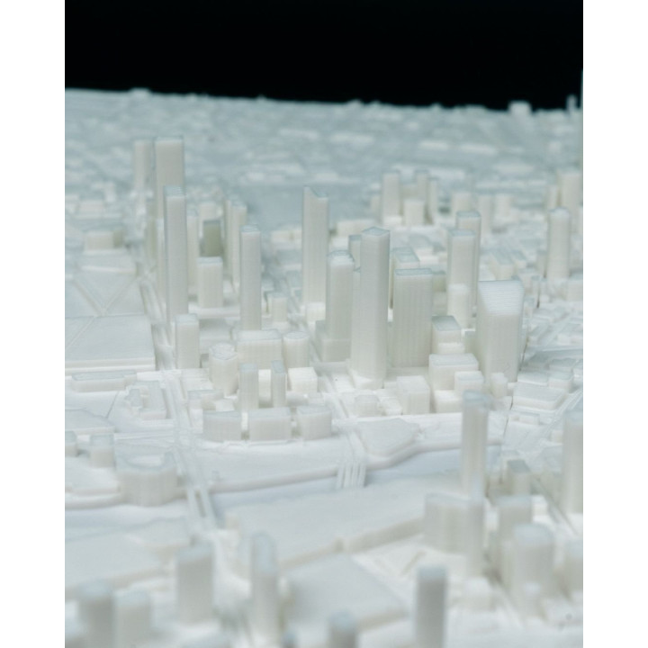 Carte 3D De Melbourne – Relief Urbain Encadré
