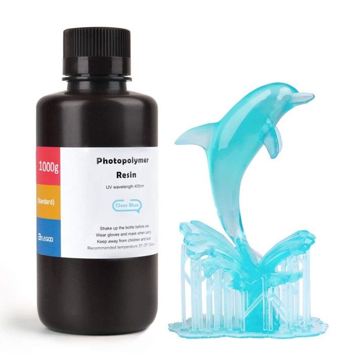 ELEGOO - Résine UV ABS-Like - Bleu Translucide (Clear Blue) - 1 kg | E