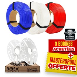 Pack Recharge Rosa3D - Cocorico - PLA Starter x3 + Masterspool Of