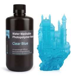 ELEGOO - Résine Water Washable - Bleu Translucide (Clear Blue) - 1 kg 