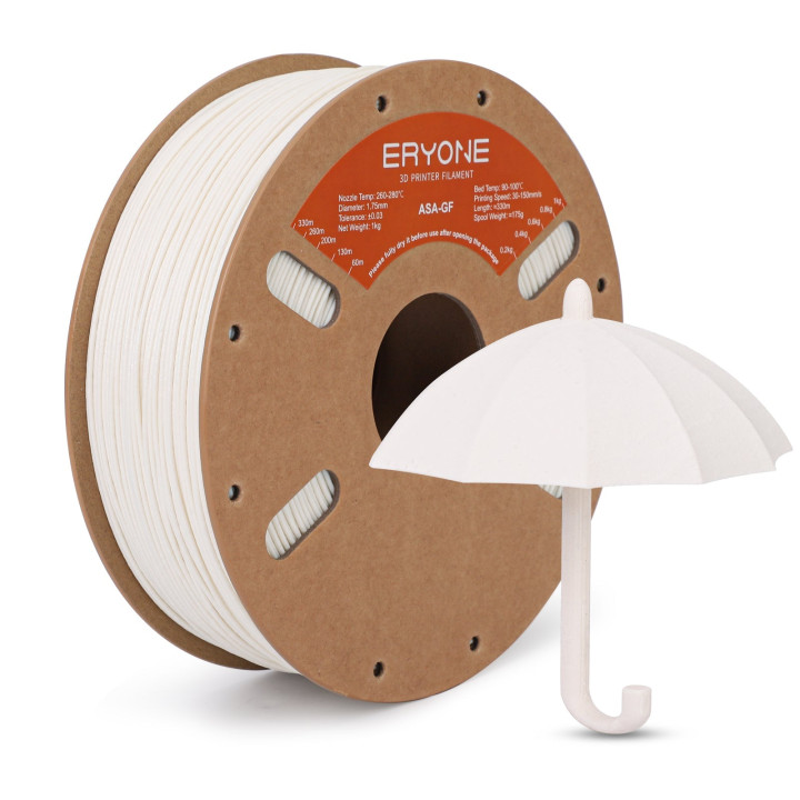 Filament ASA Fibre de Verre Eryone 1,75 mm (1 kg)