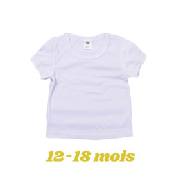 T-shirt bébé personnalisé par sublimation – 12/18 mois