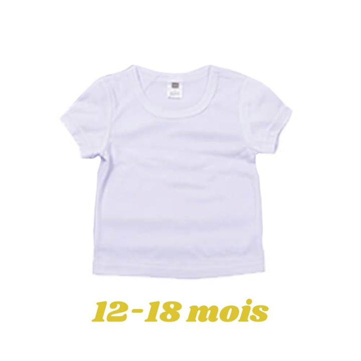 T-shirt bébé personnalisé par sublimation – 12/18 mois