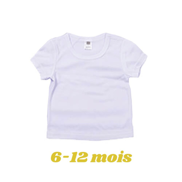 T-shirt bébé personnalisé par sublimation – 6/12 mois