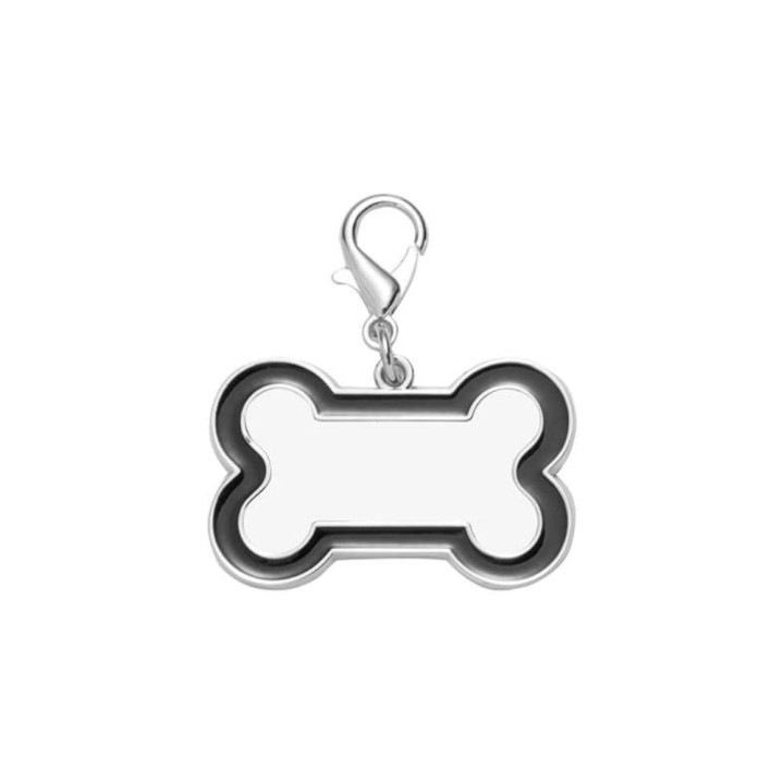 Porte-clefs os personnalisé par sublimation – Noir