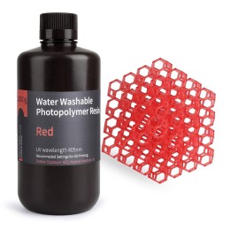 ELEGOO - Résine Water Washable - Rouge (Red) - 1 kg | Espace Maker