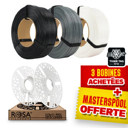 Pack Recharge Rosa3D - Shadow - PLA Starter x3 + Masterspool Offe