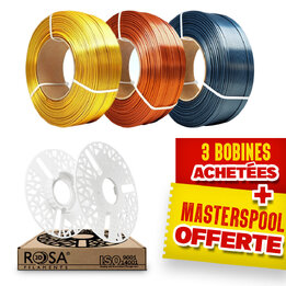 Pack Recharge Rosa3D - Silk - PLA x3 + Masterspool Offerte | Mais