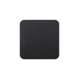 Sous-verre carré en acier noir mat gravé à votre demande