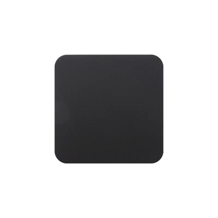 Sous-verre carré en acier noir mat gravé à votre demande