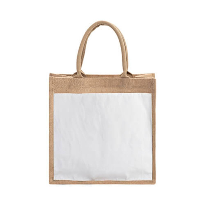 Tote bag en jute personnalisé avec votre photo ou design