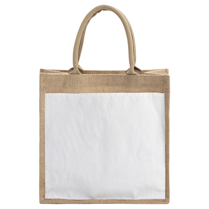 Tote bag en jute personnalisé avec votre photo ou design