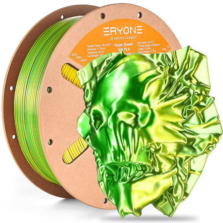 Filament PLA Haute Vitesse Bicolore Soie Eryone 1,75 mm (1 kg)