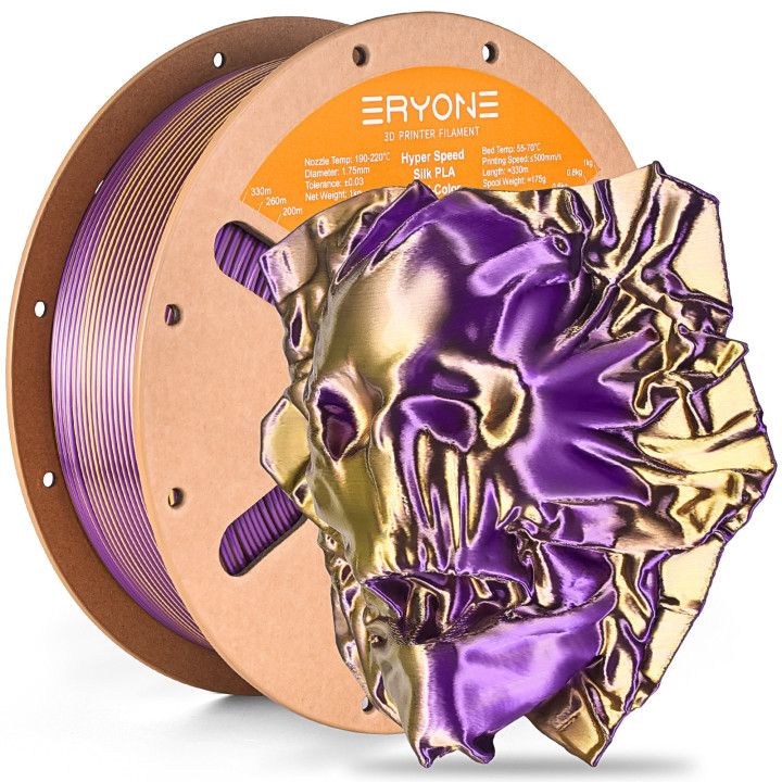 Filament PLA Haute Vitesse Bicolore Soie Eryone 1,75 mm (1 kg)