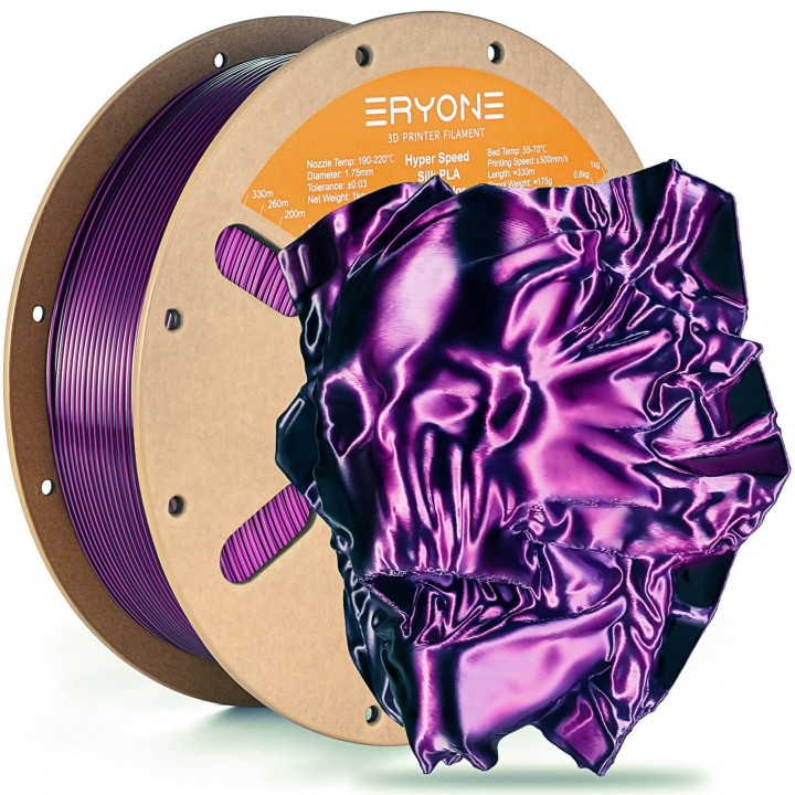 Filament PLA Haute Vitesse Bicolore Soie Eryone 1,75 mm (1 kg)