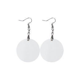 Boucles d'oreille rondes personnalisées par sublimation – 35 mm