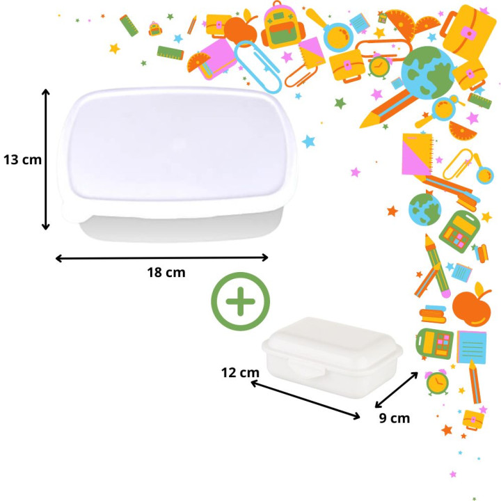 Lunch Box en plastique personnalisée par sublimation photo