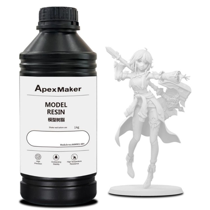 ApexMaker - Résine Standard (Model Resin) - Blanc (White) - 1 kg | Esp