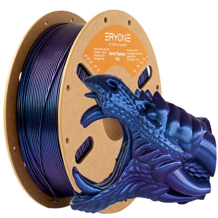 Filament PLA Titane Brûlé Eryone 1,75 mm ±0,03 mm (1 kg)