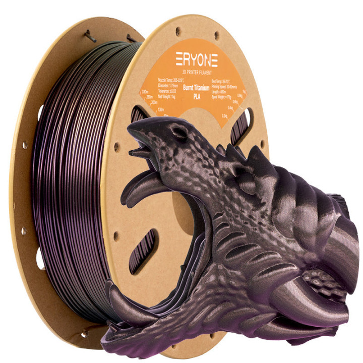 Filament PLA Titane Brûlé Eryone 1,75 mm ±0,03 mm (1 kg)