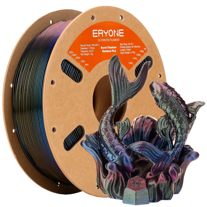 Filament PLA Titane Brûlé Eryone 1,75 mm ±0,03 mm (1 kg)