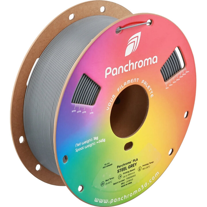 Panchroma Basic PLA - Gris Acier - 1,75 mm - 1 kg | Maison Drabie