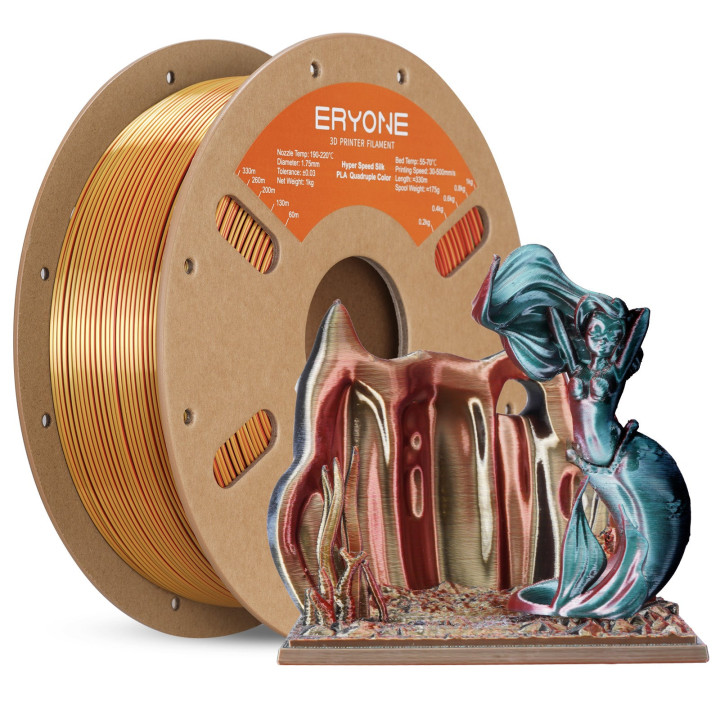 Filament PLA Haute Vitesse Quadruple Soie Eryone 1,75 mm (1 kg)