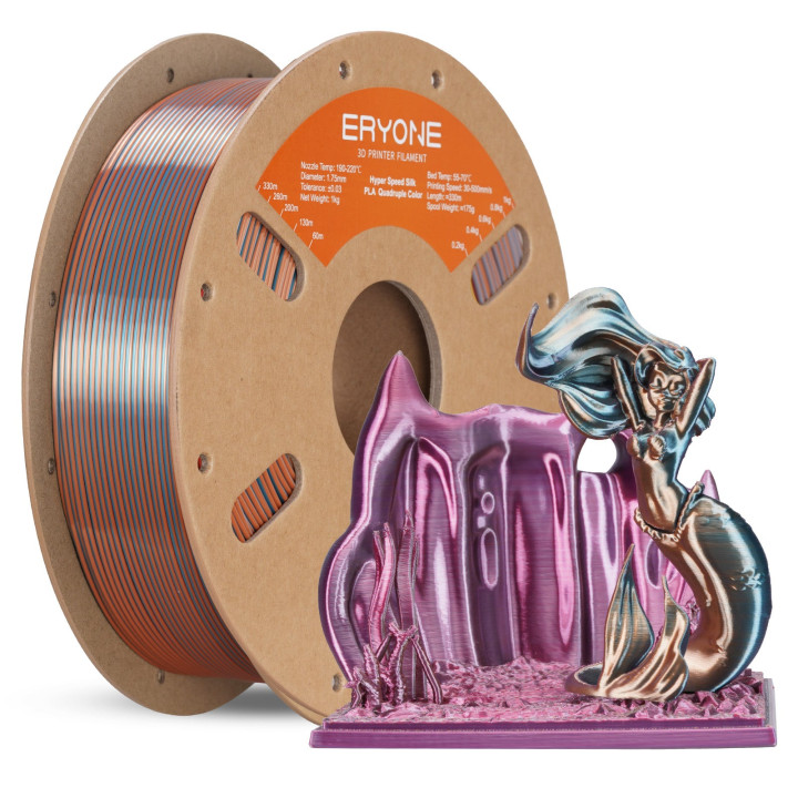 Filament PLA Haute Vitesse Quadruple Soie Eryone 1,75 mm (1 kg)