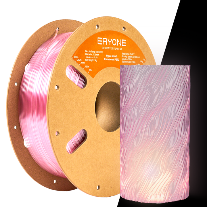 Filament PETG Haute Vitesse Translucide Eryone 1,75 mm (1 kg)