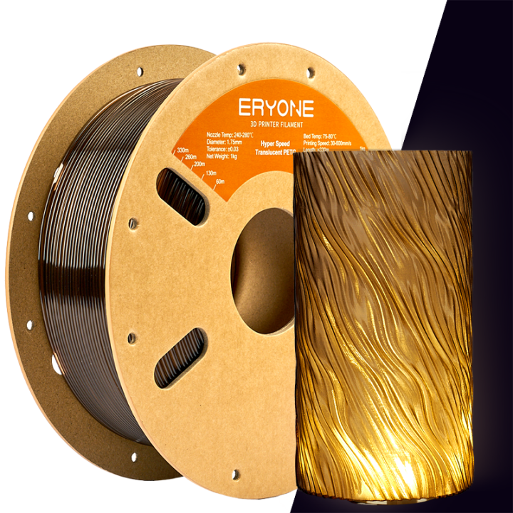 Filament PETG Haute Vitesse Translucide Eryone 1,75 mm (1 kg)