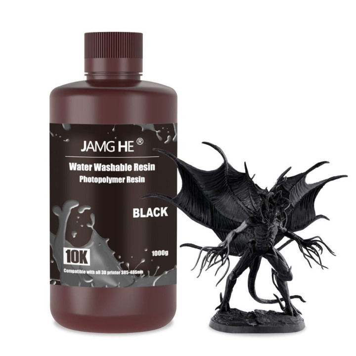 Jamg He - Résine UV Water Washable 10k - Noir (Black) - 1 kg | Espace 