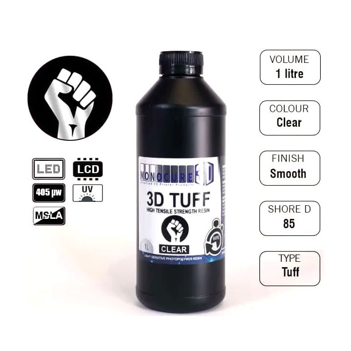 Monocure3D - Rapid TUFF - Transparent (Clear) - 1 L | Espace Maker