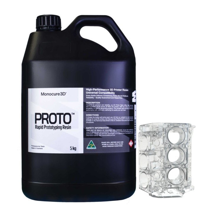 Monocure3D - Proto Resin - Transparent (Clear) - 5 kg | Espace Maker