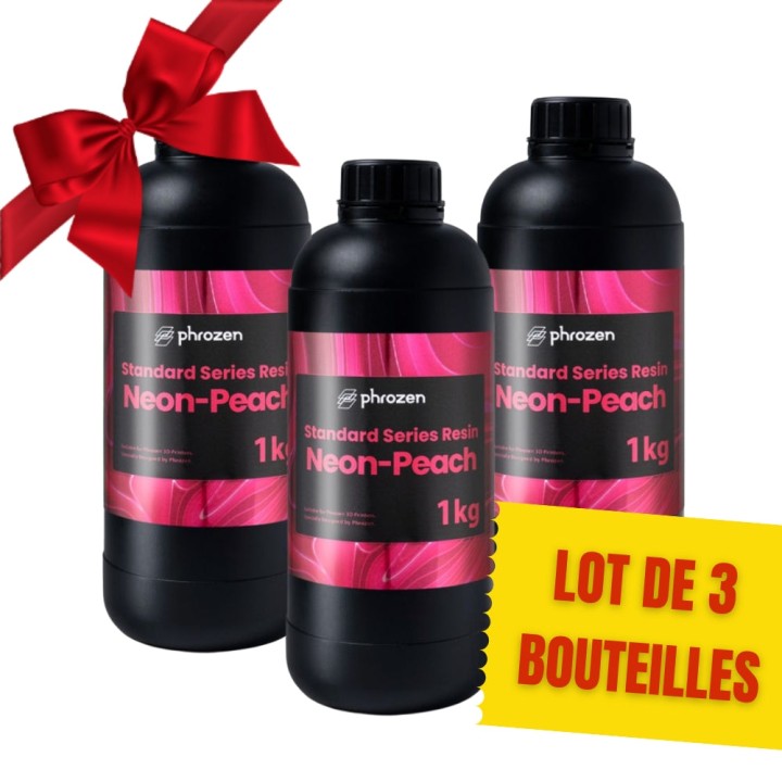 Pack Phrozen - 3x Neon Resin - Rose Pêche (Peach) - 1 kg | Espace Make