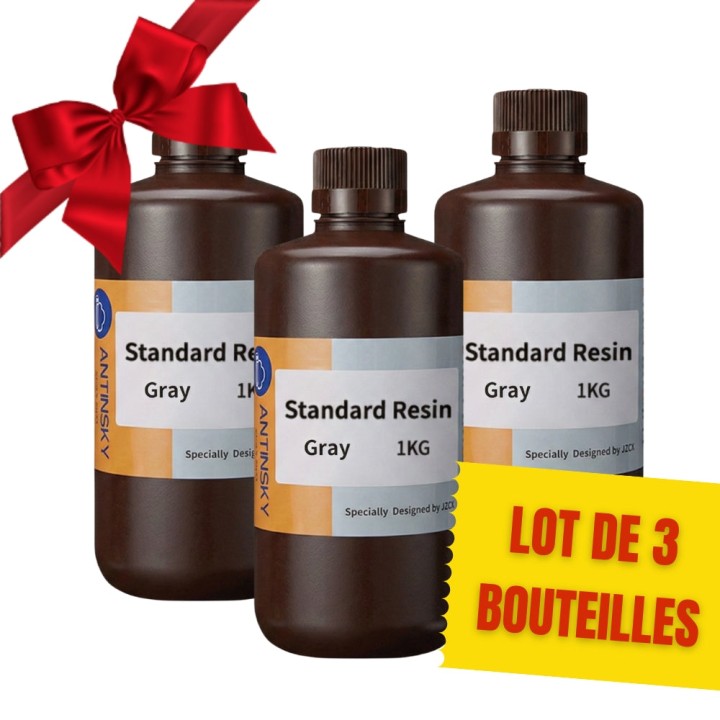 Pack Antinsky - 3x Standard Resin - Gris (Gray) - 1 kg | Espace Maker