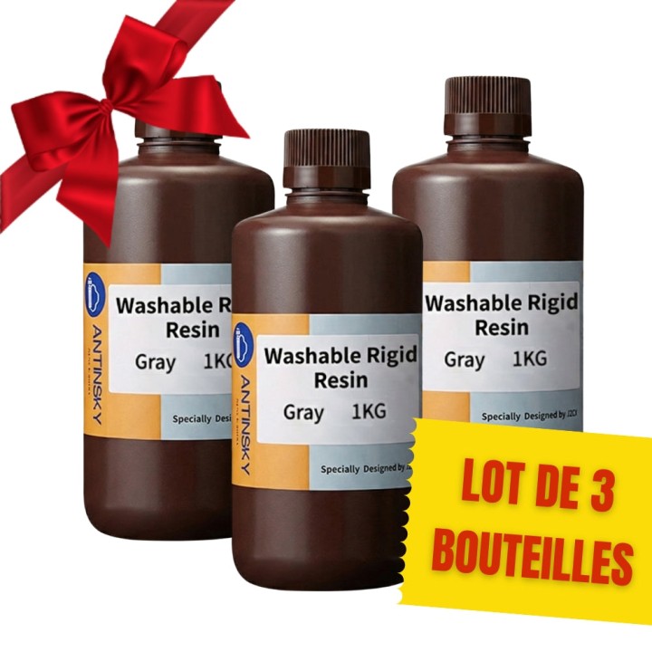 Pack Antinsky - 3x Water Washable Rigid Resin - Gris (Gray) - 1 kg | E